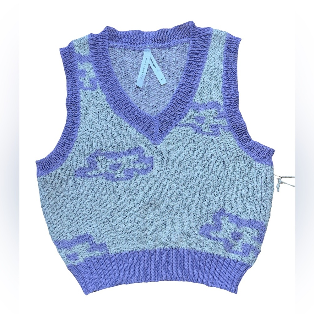 NWT Cropped Floral Knit Vest - Dreamers by Debut